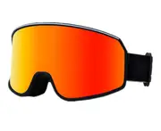 027 Snowmobile Glasses Men Women Snow Snowboard Layers Double Anti-Fog Ski Goggles (Black)