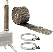 Zhadyu Pipe Insulation Wrap - Fireproof Tube Protection - High Heat Resistant Cuttable Pipe Wrap Tape for Stove, Exhaust Tube, Furnace, Heater, Cooking