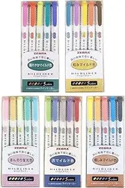 Zebra Mildliner highlighter pen set, 25 Pastel Color set