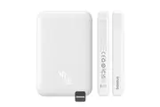 Baseus 6000mAh Magnetic Mini Air 15W Wireless Power Bank With PD 20W Type-C Port - White