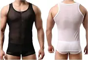 [WOWSKY] Men's Mesh Tank Top - Stylish and Breathable Running Training Sports Top 1 Pack