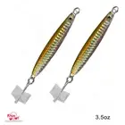 2pcs 3.5oz Colt Sniper jig 100g Silver Gold Vertical bait 3561D-DT MUSTAD Hook