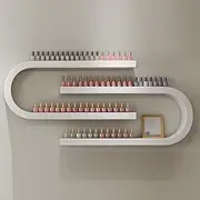 U Shaped Wall Mounted Shelf Nail Polish Bottle Display Rack with Essential Oil and Perfume Storage Multifunctional Hanging Organizer for Salon Beauty and Nail Shop Perfume Holder