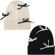 Lady Knit Cap Spring Slouchy Hat Girls Shopping Cap Outdoor Activity Beanie Hat