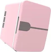 Mini Fridge Compact Refrigerator Portable Small Refrigerator Cooling or Warmer Skincare Fridge for Food Dorm Apartment Desktop, Pink