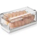 Egg Holder for Fridge, 2 Tier Automatic Egg Roller Refrigerator container, Eg...