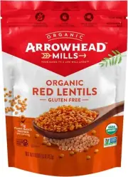 Arrowhead Mills Organic Red Lentils, 16 oz Bag (Pack of 6)