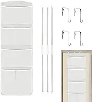 Plush Toy Storage, Folding Over Door Organizer with Hook, Plush Animal Nets, Baby Accessory Pouches, Baby Ideas Holder for Girl Boy Kid Room