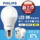 【PHILIPS飛利浦】全新上市9W高亮度護眼LED燈泡 (4.7折)