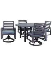 Creative Outdoor Products Courtyard Casual Cabo Grey 5pc Motion Dining Set