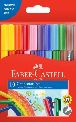 Faber-Castell Connector Pens Markers Wallet of 10