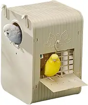 Cockatiel Nesting Box - Conure Nesting Box,Decorative Spacious Visual Built-in Ladder Shelter for Feeding Place Nature Conservation Backyard Birdwatching Balcony