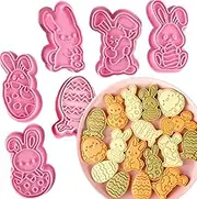 Animals Cookie Cutters, 8 Styles Holiday Biscuit Fondant Cookie Cutters Cartoon Party Decorations Supplies Favor, Eggs Bunny Cookie Cutter Mold Embossed for Kitchen Baking Tools (Style B)