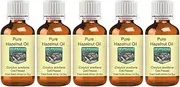 Pure Hazelnut Oil (Corylus avellana) Natural Therapeutic Grade Cold Pressed (Pack of Five) 100ml x 5 (16.9 oz)