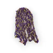 Purple Gold Beaded Garland 8 FT Twisted 3 Strand Faceted Christmas Holiday