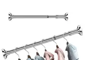 Adjustable Bathroom Telescopic Curtain Rail Rod Tension Extendable Hanging Pole