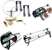 SHARROW Portable Hand Held Compound Bow Press with 2 Quad Brackets Bow String Replacement Tool for Compound Bow Archery