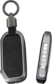 ontto Car Key Fob Cover Case fit for Kia EV6 Sportage NQ5 QL Ceed XCeed Niro Sorento Soul Stinger Rio 2018-2024 2025 Smart Key holder Metal Leather Shell bag keyring keychain accessories