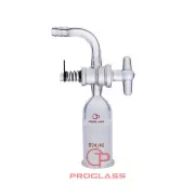Laboratory Glass Stopcock Adapter With Spring 90° bent