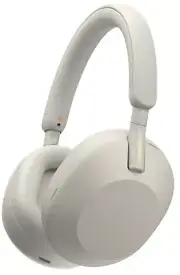 Sony WH-1000XM5 Wireless Closed-Back Over-Ear Noise Cancelling Headphones Silver