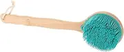 NULYLU Handle Bath Exfoliating Brush for Gentle Cleaning and Back Scrubbing Double-sided Shower Brush for Daily Routine