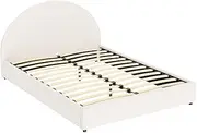 Artiss Bed Frame Gas Lift Strorage Beds Base Platform Boucle Fabric Double Ella