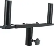Perfeclan Double Speaker Mount Bar Speaker Pole Stand Holder Easy to Assemble Mounting Fork Bracket for Performance Bar Wedding Outdoor