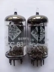 Balanced Pair ECC83 / 12AX7 Telefunken Smooth Plate, Diamond Bottom nr4
