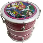 Drum for Boy's and Girl's, Metal and Cartoon Printed Plastic sheet Mini Dhol |