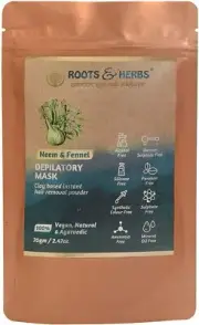 ROOTS AND HERBS Neem and Fennel Depilatory Ubtan (powder) for Hair Removal