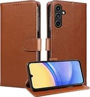 [Boyobacase] Wallet Case for Samsung Galaxy A14 5G,for Galaxy A14 5G Case,PU Leather Flip Cover RFID Blocking Phone Case with 3 Card Slots [Stand Feature] [Side Magnetic Closure]-Brown