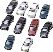 10x Miniature Painted Model Cars Diorama Decorative Sturdy Random Color Miniature Vehicles 1/75 Scale for Sand Table Street