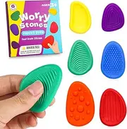Sensory Worry Stone for Kids, 6Pack Silent Fidget Toys for Classroom, Quiet Fidgets Toy for Students Anxiety Relief