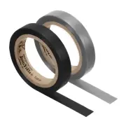 2Pcs 26Ft Tennis Racket Badminton Racquet Grip Finishing Tapes, Grey/Black