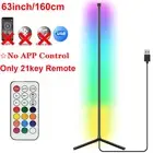 160Cm Smart Tuya Corner Floor Lamp Dimmable RGB LED Modern Mood Lighting Alexa S