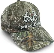 [Realtree] 3D Logo Camo Deer Hunting Trucker Cap Hat for Men - RT Edge - Precurved Bill Mid Profile Structured Snapback Sweatband All Canvas, Multicolor