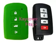 GREEN 4 BUTTON SILICONE CAR KEY COVER FOR TOYOTA CAMRY KLUGER AURION RAV4