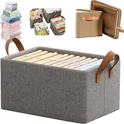 Cation Multi-Functional Folding Wardrobe, Pickelect Storage Boxes, Pickelect Cation Multi-Functional Folding Wardrobe, for Organizing Household Clothes and Toys(Grey,19.7 * 13.8 * 12.6in)