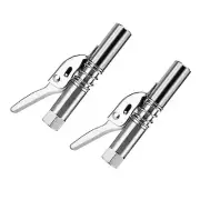 2PCS Silver 12000psi High-Pressure Quick Release Lock Oil Injection Nozzles