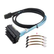 Xiwai Internal 36Pin Mini SAS SFF-8087 Host to 4 SFF-8482 SAS Hard Disk Cable