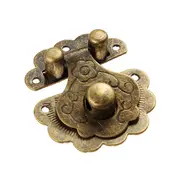 7 Pcs Antique Hasp Box Buckle Locking Padlock Snap Package Covered Button Hinge
