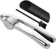 1 Set Portable Garlic Press Ergonomic Design for Easy Mashing Compact Heavy Duty Zinc Alloy for Home Cooking Garlic Masher Kit for Preparation