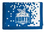 North Melbourne Kangaroos AFL Money Wallet Coin Note and Card Compartments