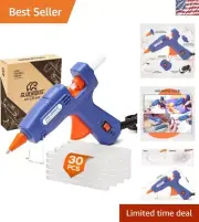 Mini Hot Glue Gun with 30 Sticks - Fast Heating for Crafting & Repairs