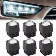 6PC LED Projector Lens 1.5'' Headlight Kit Mini 10000LM 6000K White Universal