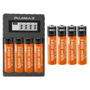 1.5 V 3500mWh 1100mWH Lithium Rechargeable AA Batteries AAA Battery Charger LoT