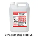 【全久榮】75%防疫酒精 4L