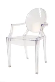 SK Designer Living Replica Philippe Starck Louis Ghost Arm Chair - Clear