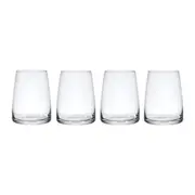 4pc Mikasa Palermo Stemless Wine Glass Drink Set 350ml