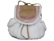 Gymboree Little Llamas Mini Backpack Purse Bag Cream Tan Pink Sherpa Girls NWT